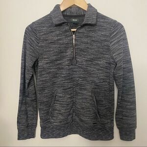 Roots Canada gray quarter zip pullover sweatshirt